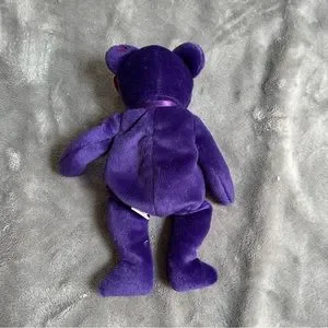 Ty Toys Ty Princess Purple Diana Memorial White Rose Beanie